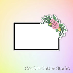 Floral Plaque Cookie Cutter