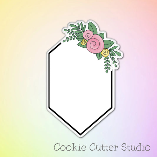 Floral Plaque Cookie Cutter