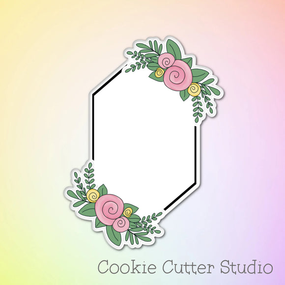 Floral Plaque Cookie Cutter