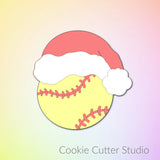 Sports Ball with Santa Hat Cookie Cutter