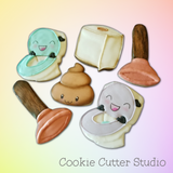 Plunger Cookie Cutter, Potty Cookie Cutters