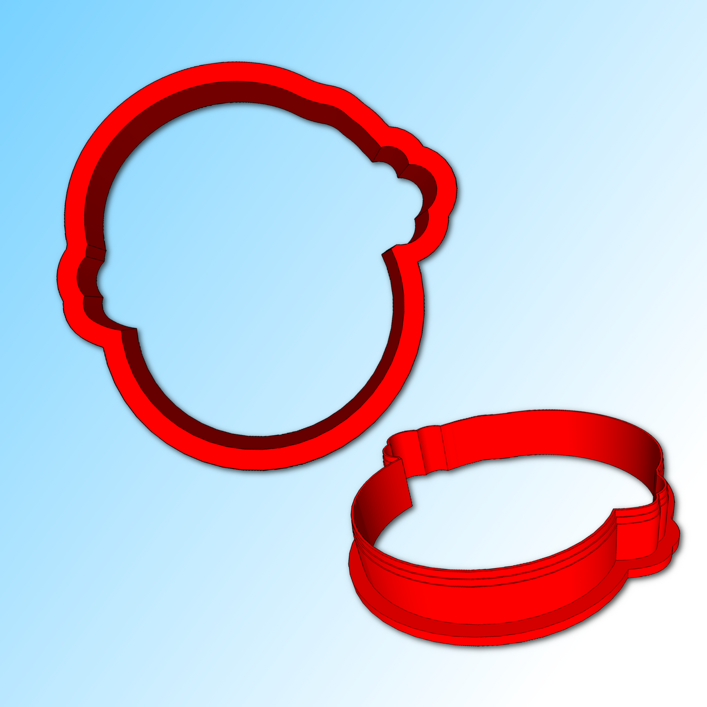 Sports Ball with Santa Hat Cookie Cutter