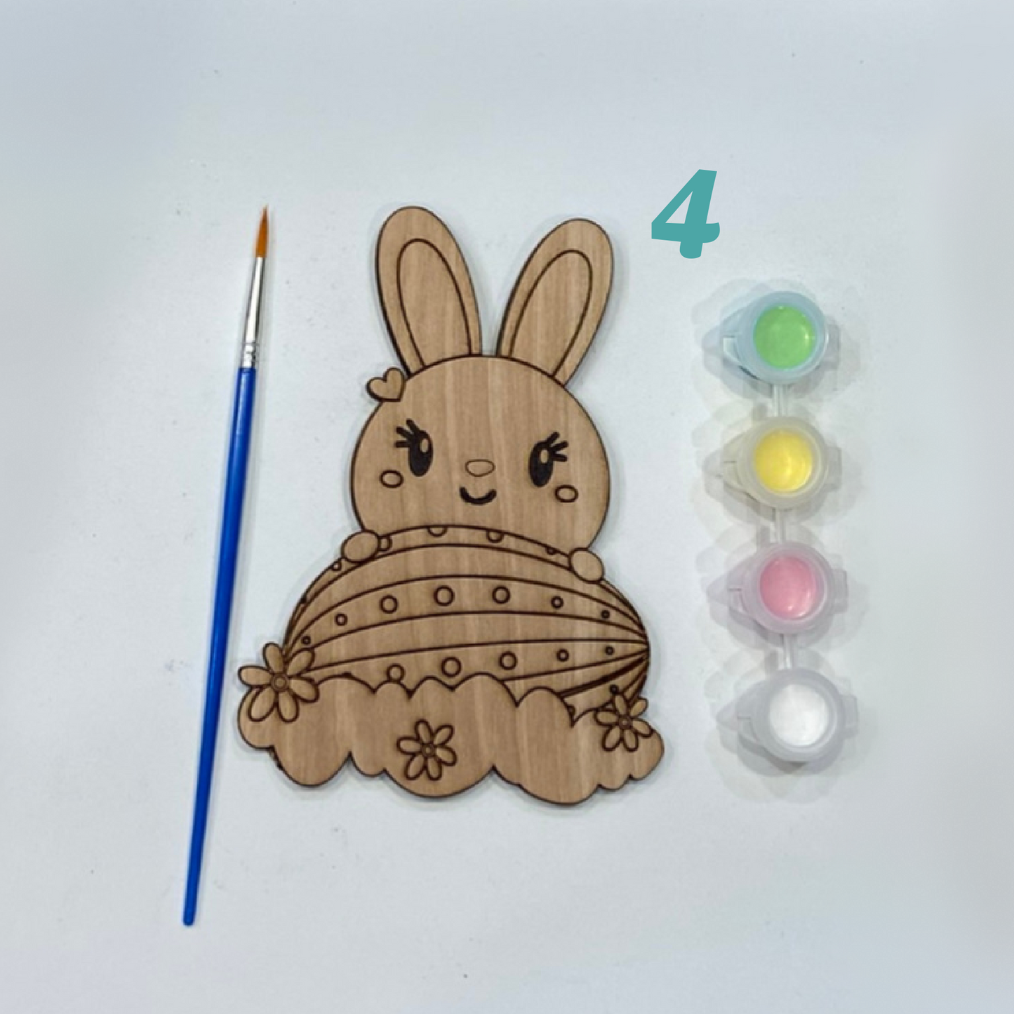 Bunny DIY Paint Kit, Easter Gifts for Kids, Easter Tiered Tray Décor