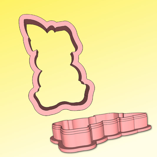 Girl Bunny Sitting Cookie Cutter, Easter Cookie Cutter