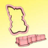 Girl Bunny Sitting Cookie Cutter, Easter Cookie Cutter