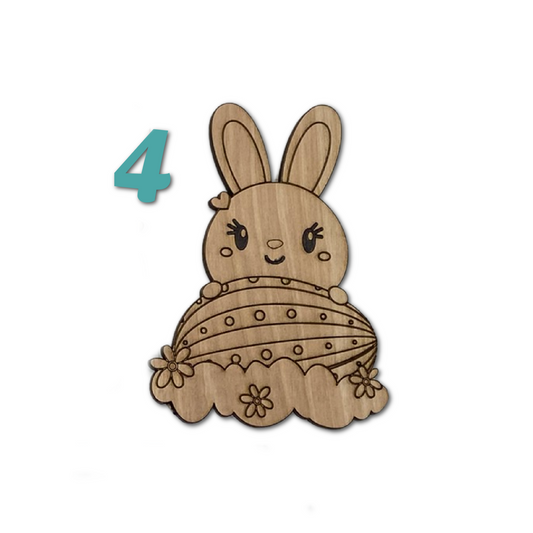 Bunny DIY Paint Kit, Easter Gifts for Kids, Easter Tiered Tray Décor