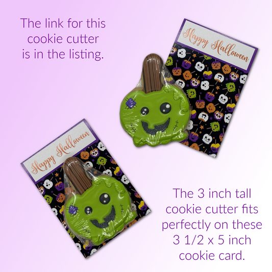 Halloween Cookie Card - Candy Apple