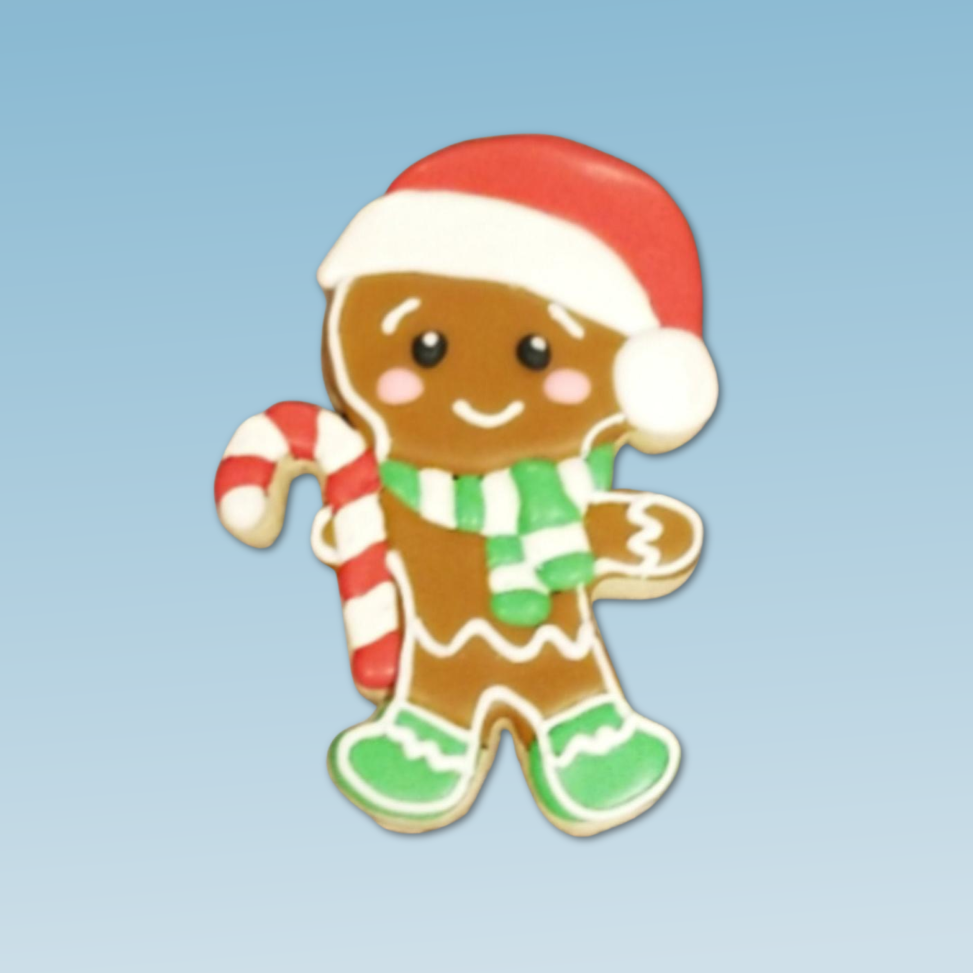 GingerBread Man with Santa Hat Cookie Cutter, Christmas Cookie Cutter – Cookie  Cutter Studio