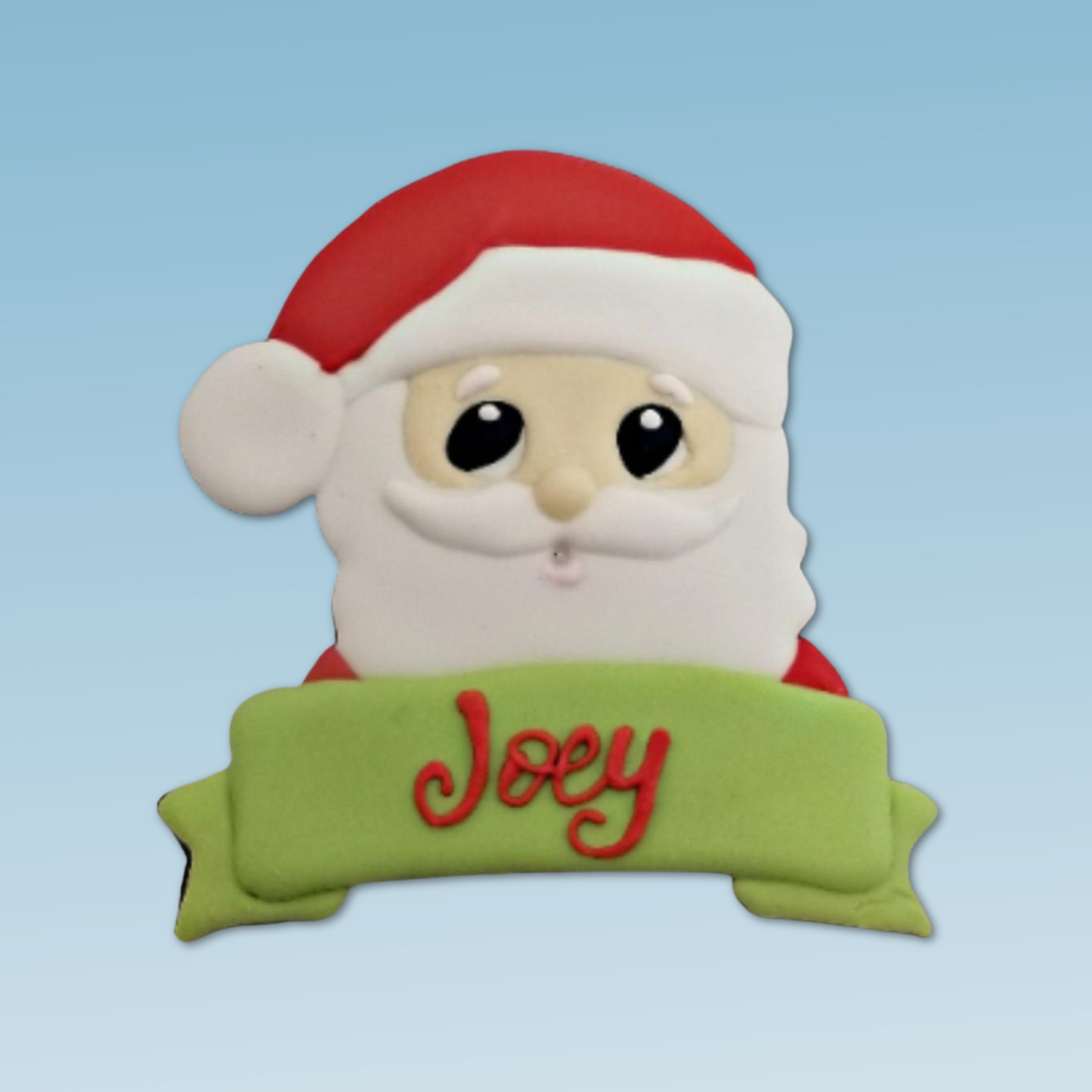 Santa Clause with Banner Cookie Cutter, Christmas Cookie Cutters