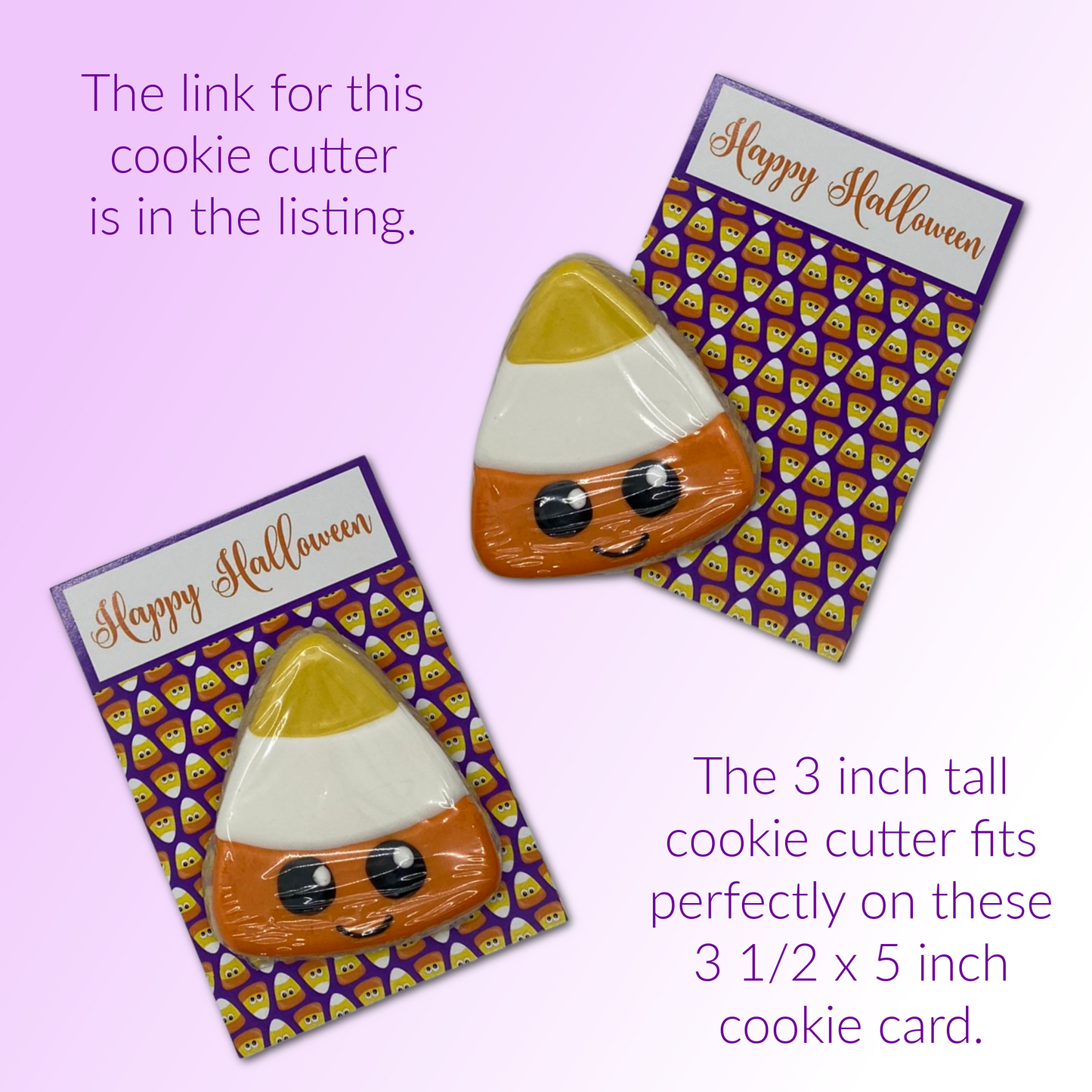 Halloween Cookie Card - Candy Corn