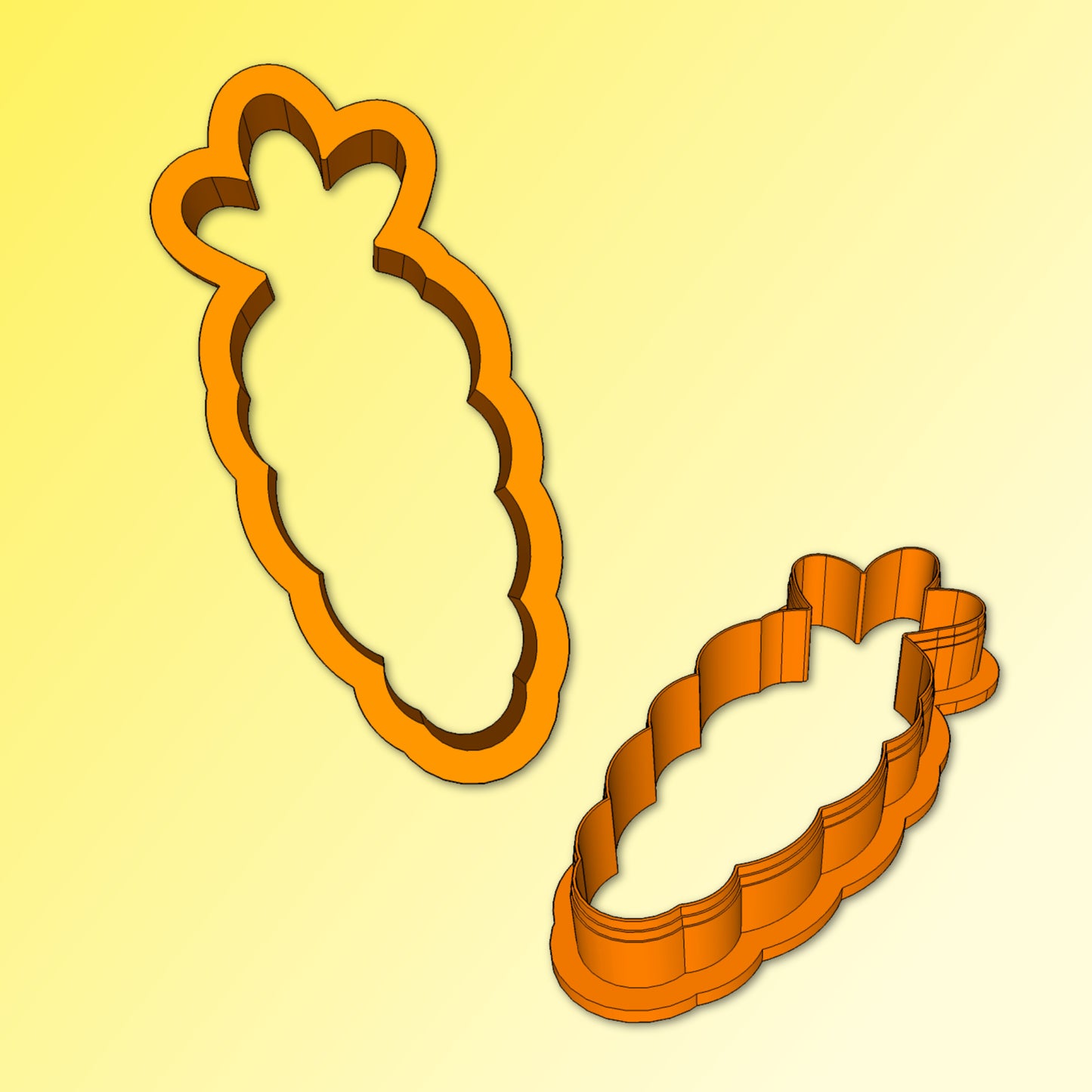 Tall Curvy Carrot Cookie Cutter