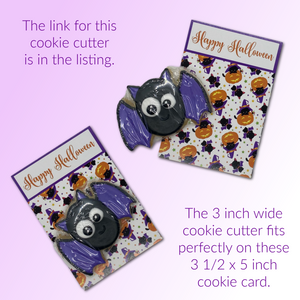 Halloween Cookie Card - Cat & Pumpkin