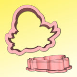 Easter Chick with Banner Cookie Cutter, Easter Cookie Cutter