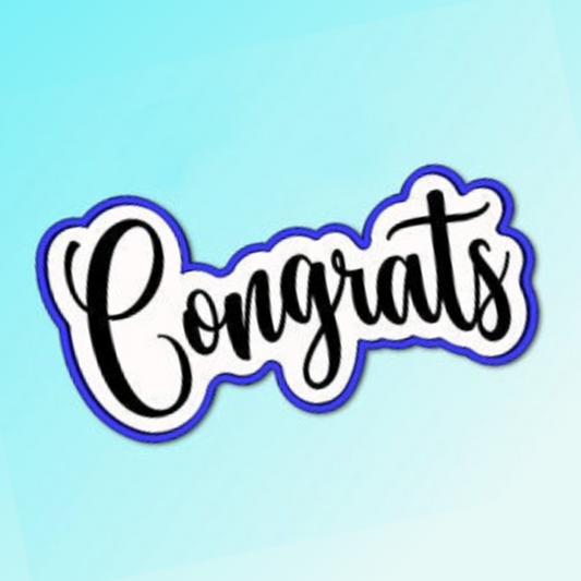 Congrats Plaque Cookie Cutter