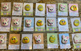 Happy Easter Cookie Card - Pastel Stripes