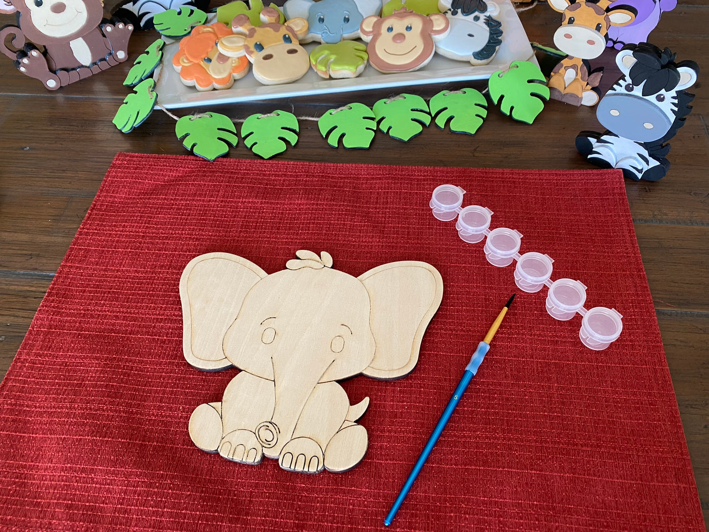 Safari Animal Party Favors, Jungle Animal Wood Cutouts