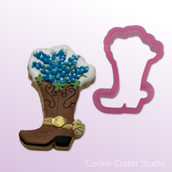 Floral Boot Cookie Cutter, Wedding Cookie Cutter