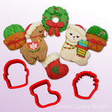 Christmas Llama Cookie Cutter Set, Christmas Cookie Cutters