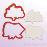 Floral Pencil and Plaque Cookie Cutter Set
