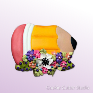 Floral Pencil Cookie Cutter