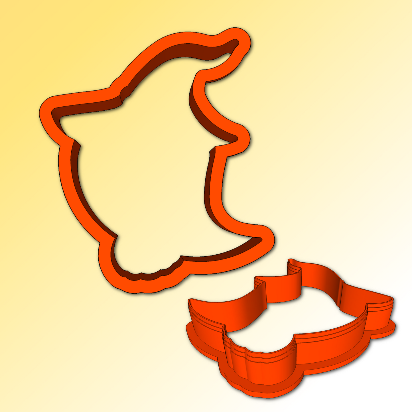 Ghost Witch Cookie Cutter, Halloween Cookie Cutter