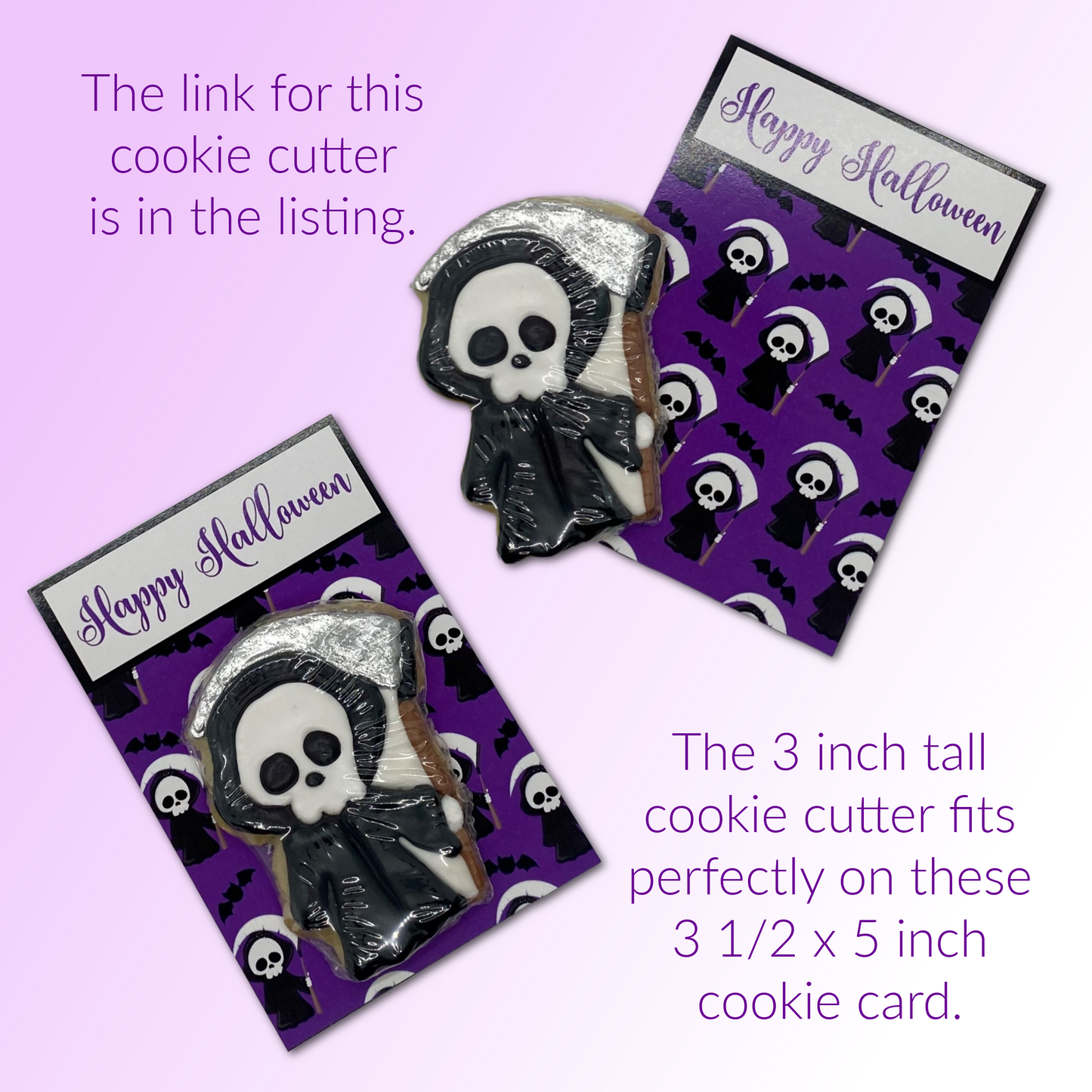 Halloween Cookie Card - Grim Reaper