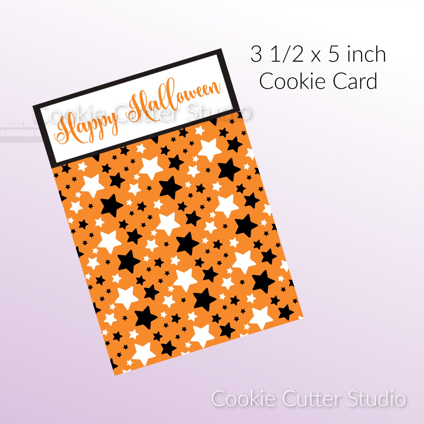 Halloween Cookie Card - Stars