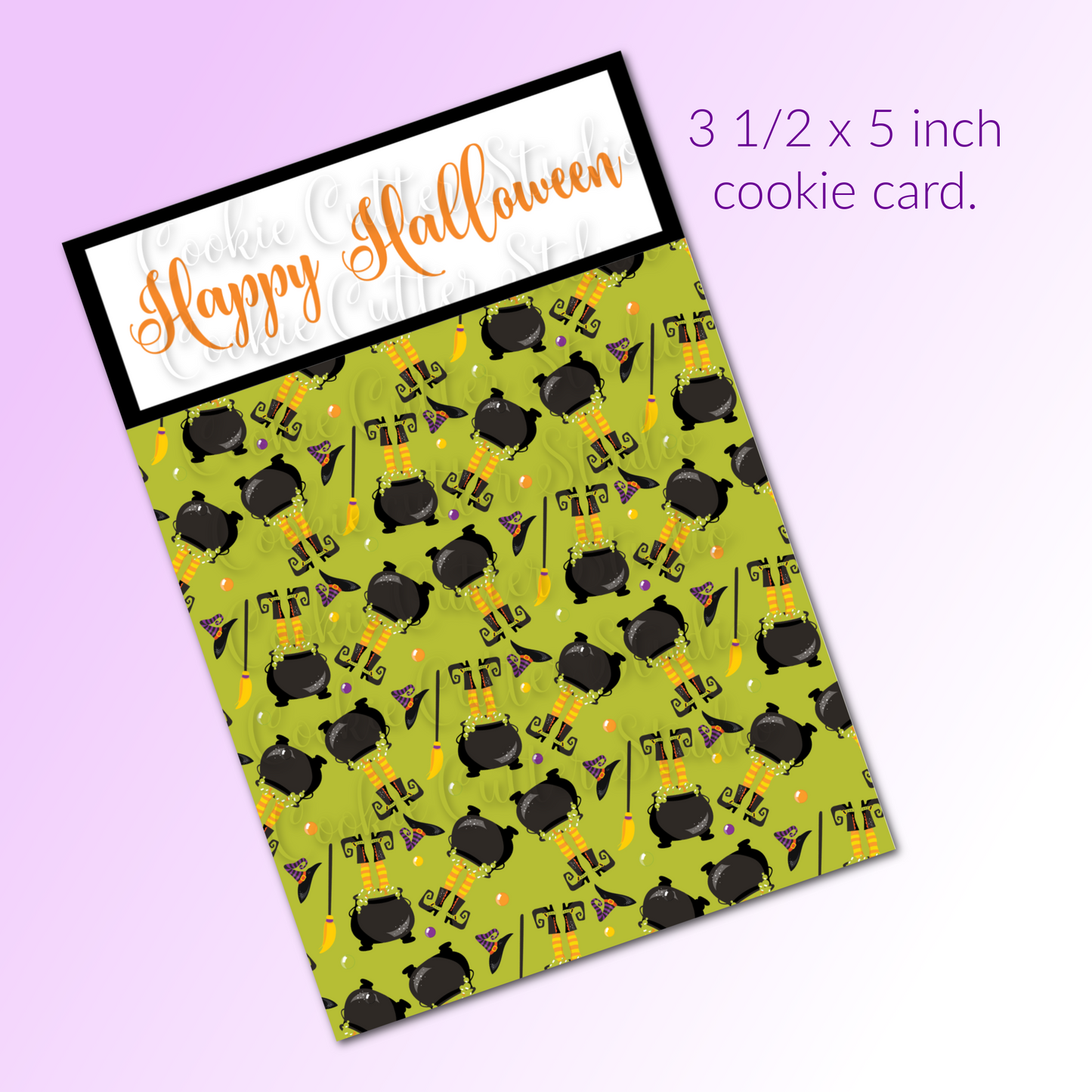 Halloween Cookie Card - Witch Feet