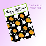 Halloween Cookie Card - Pumpkins and Ghost