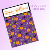 Halloween Cookie Card - Pumpkins and Spiders