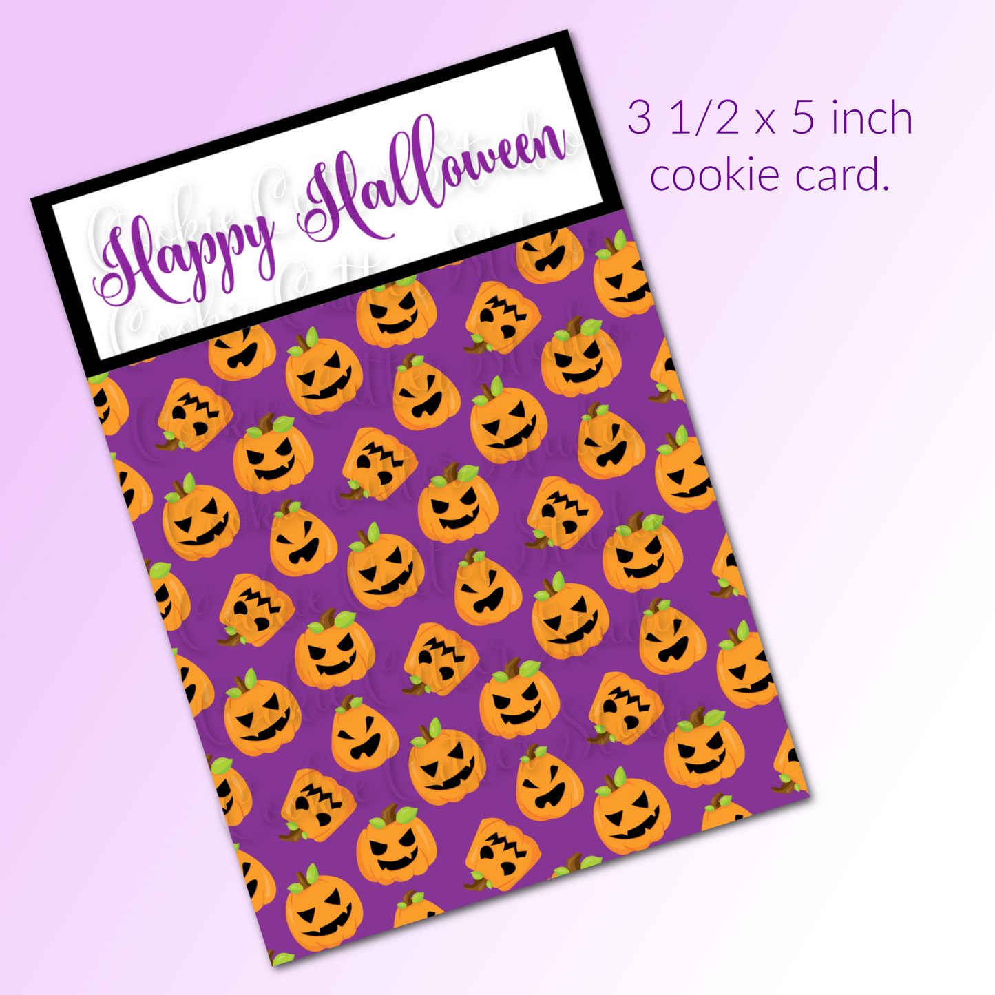 Halloween Cookie Card - Jack O Lanterns