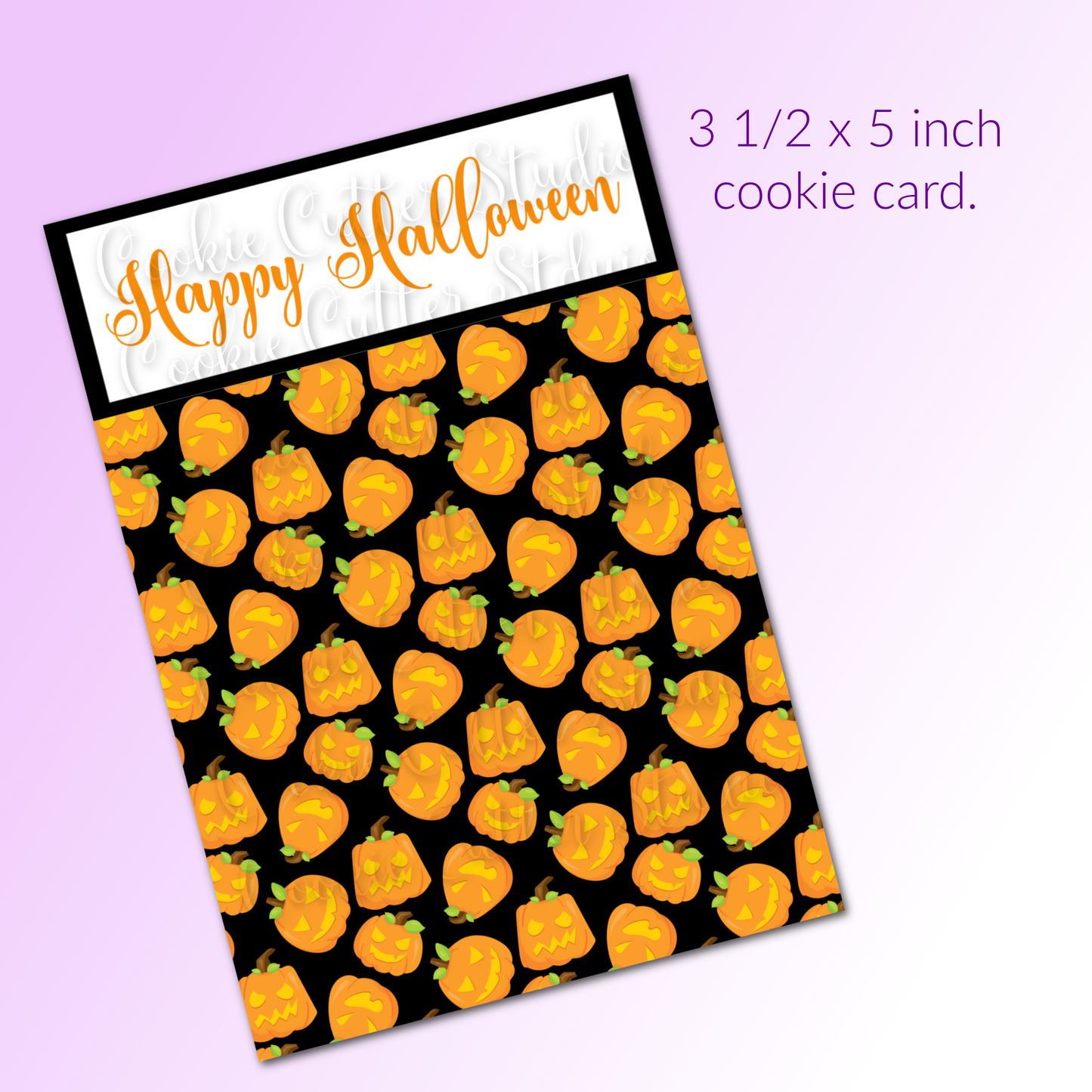 Halloween Cookie Card - Pumpkins