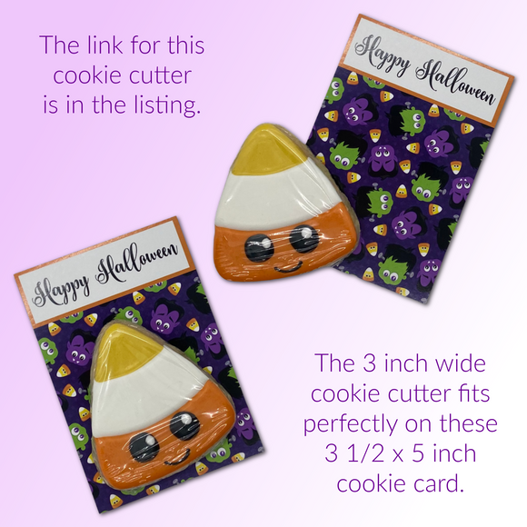 Halloween Cookie Card - Spooky Faces