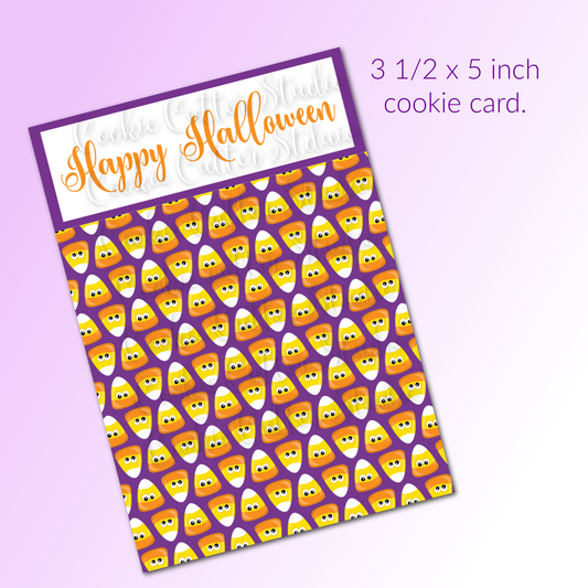 Halloween Cookie Card - Candy Corn