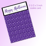 Halloween Cookie Card - Purple Stars