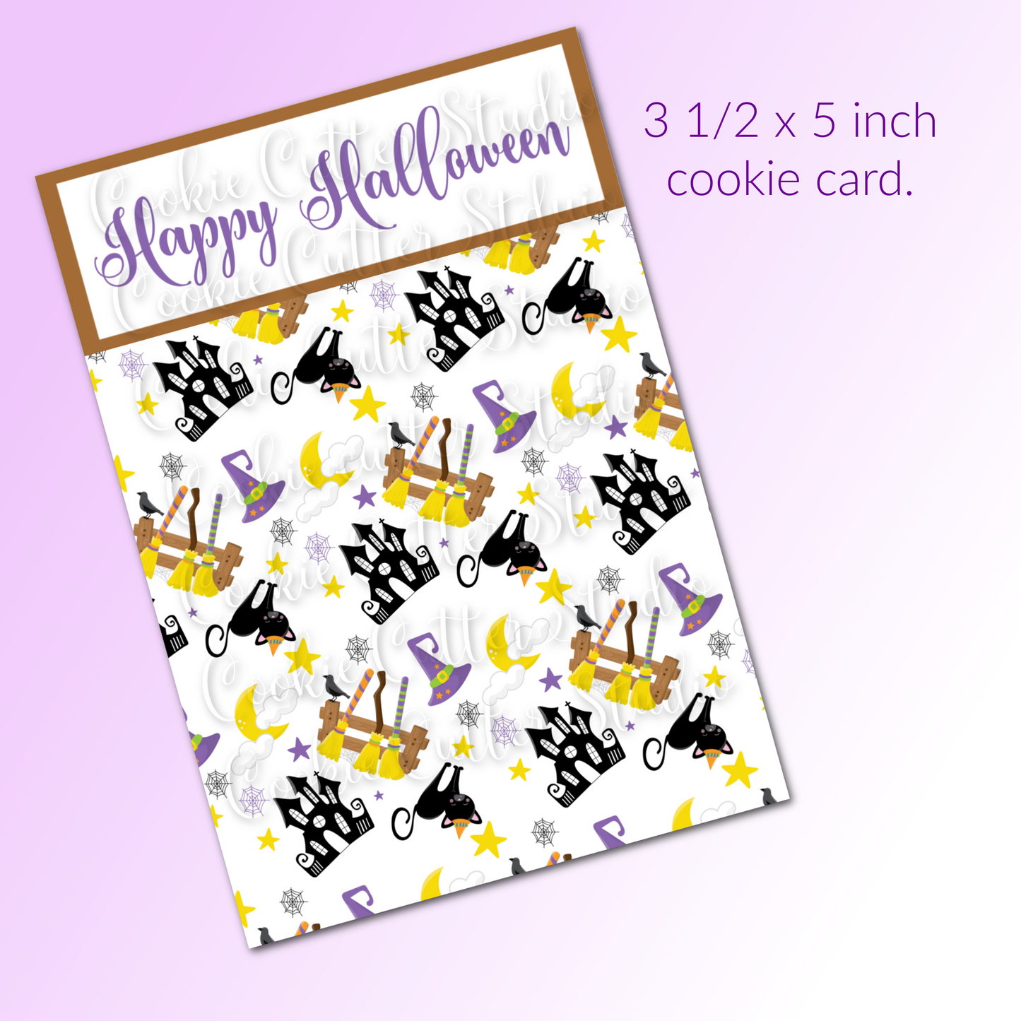 Halloween Cookie Card - Witch