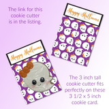 Halloween Cookie Card - Cute Ghost