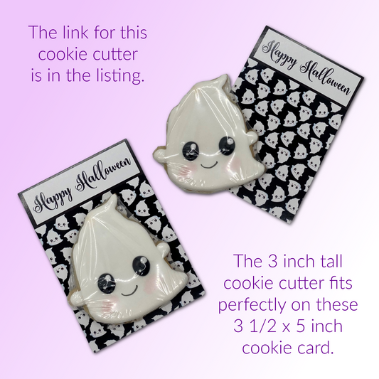 Halloween Cookie Card - Chubby Ghost