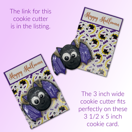 Halloween Cookie Card - Cat & Moon
