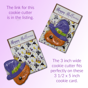 Halloween Cookie Card - Witch
