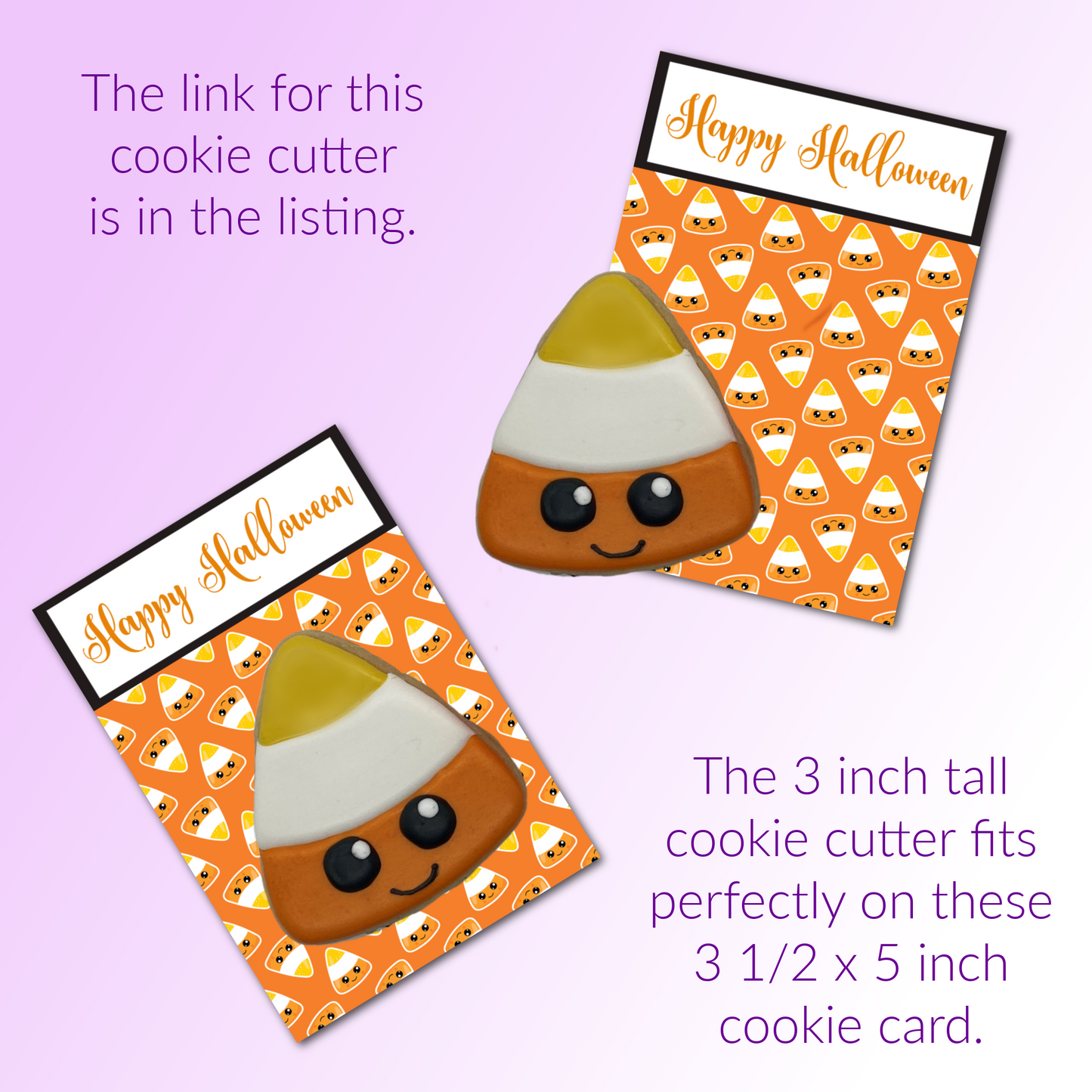Halloween Cookie Card - Candy Corn