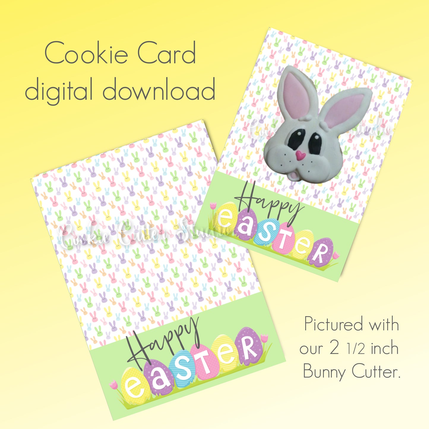 Happy Easter Cookie Card