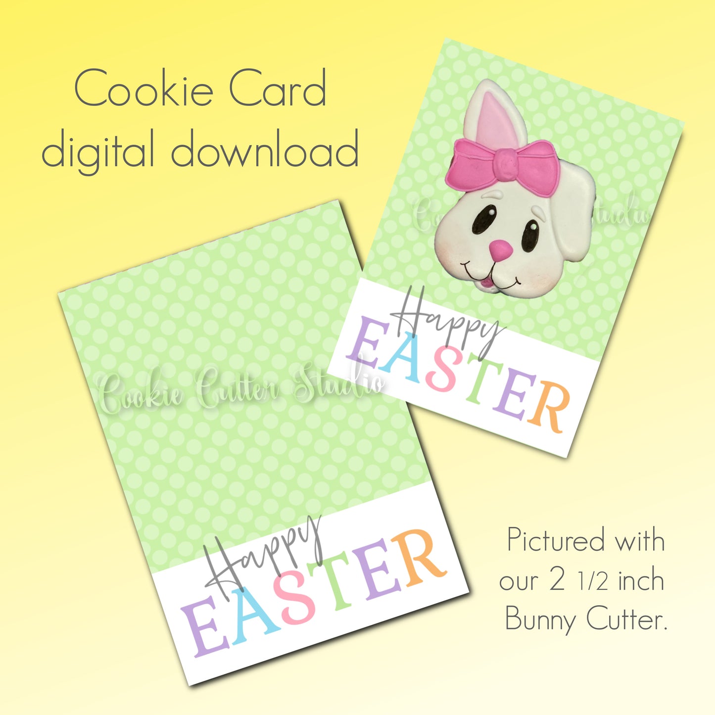 Happy Easter Cookie Card