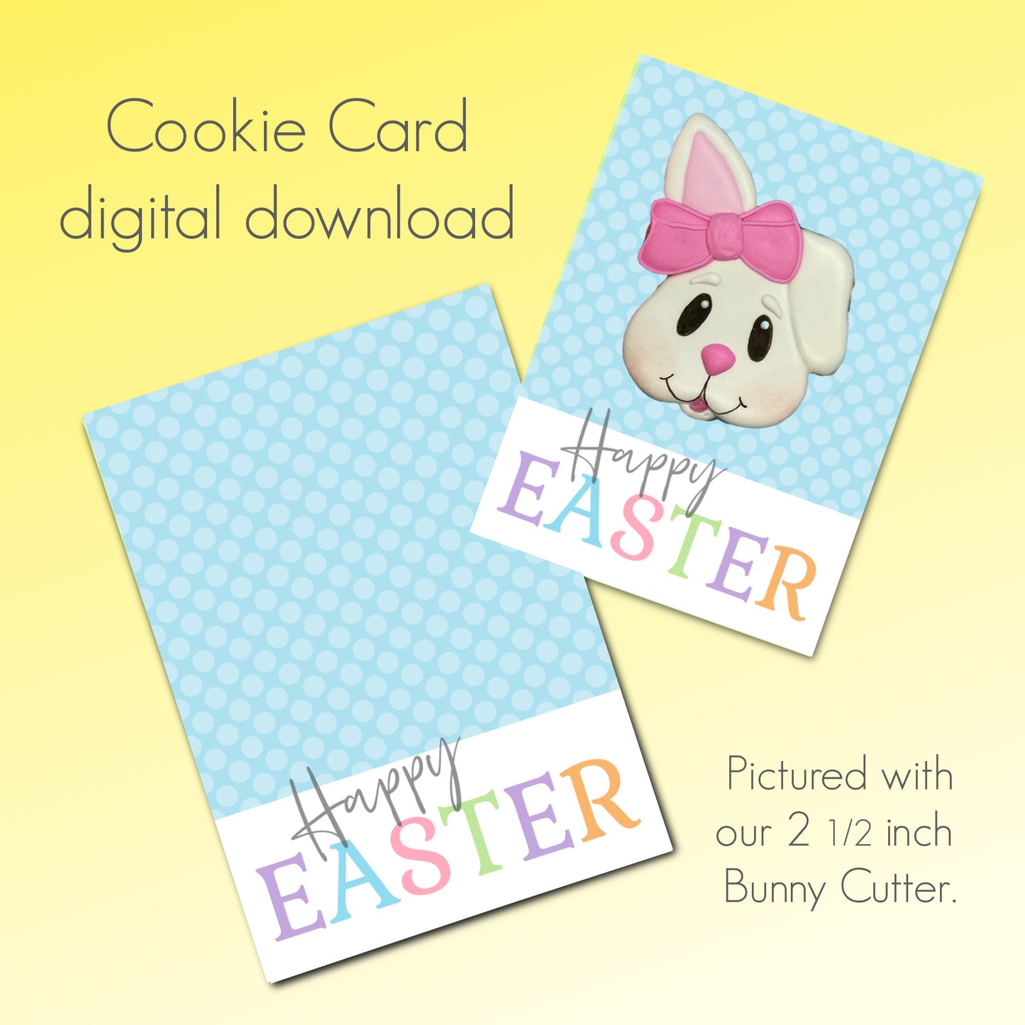 Happy Easter Cookie Card