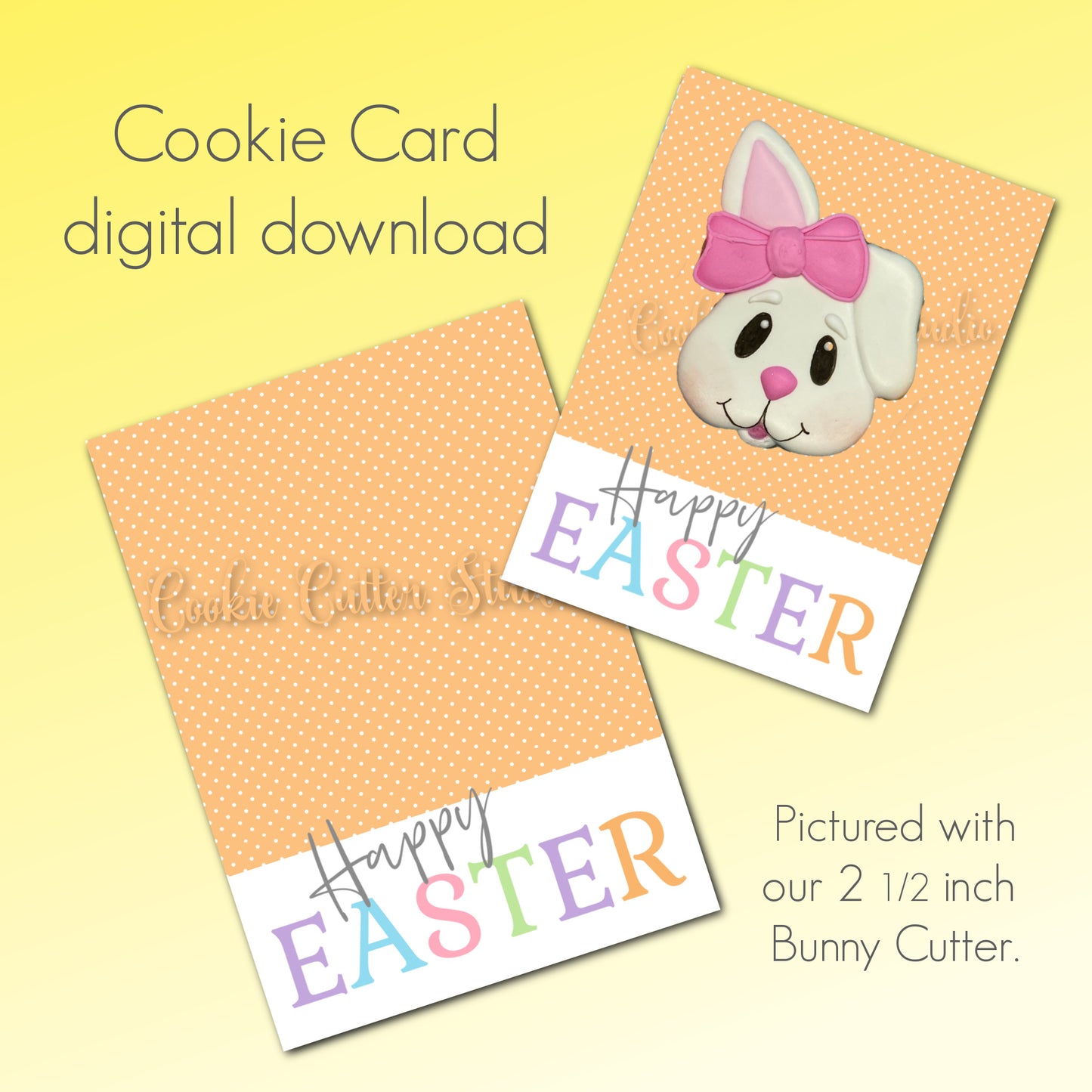 Happy Easter Cookie Card