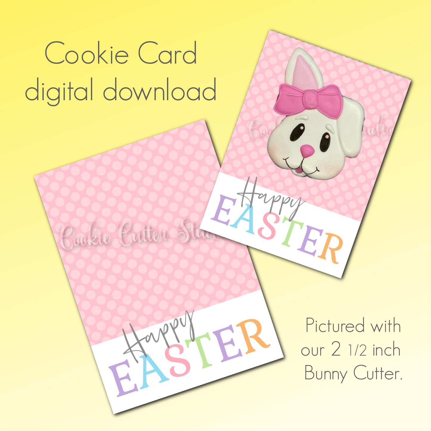 Happy Easter Cookie Card