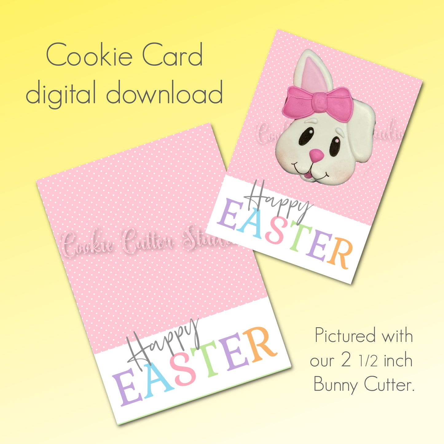 Happy Easter Cookie Card