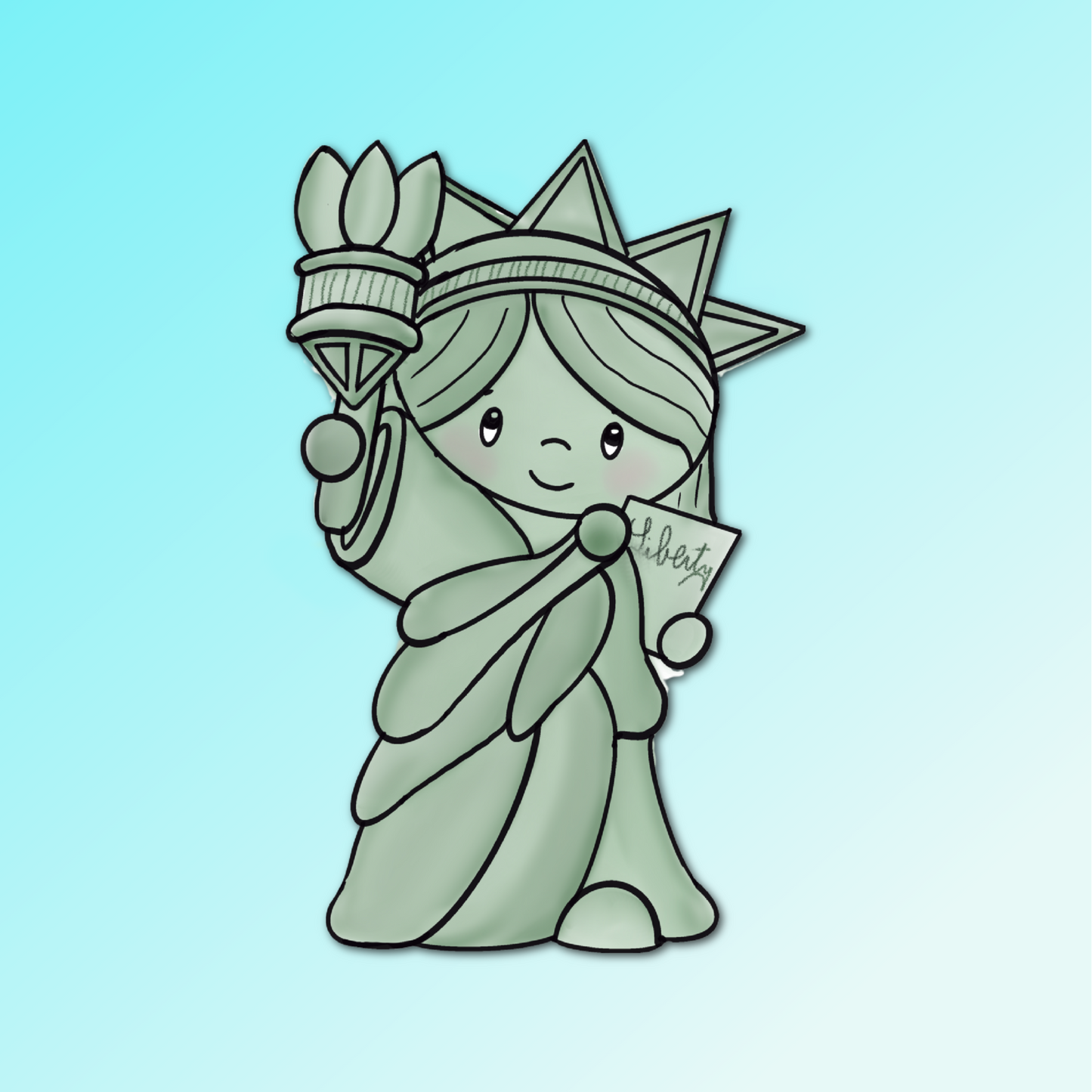 Statue of Liberty Cookie Cutter, Patriotic Cookie Cutter