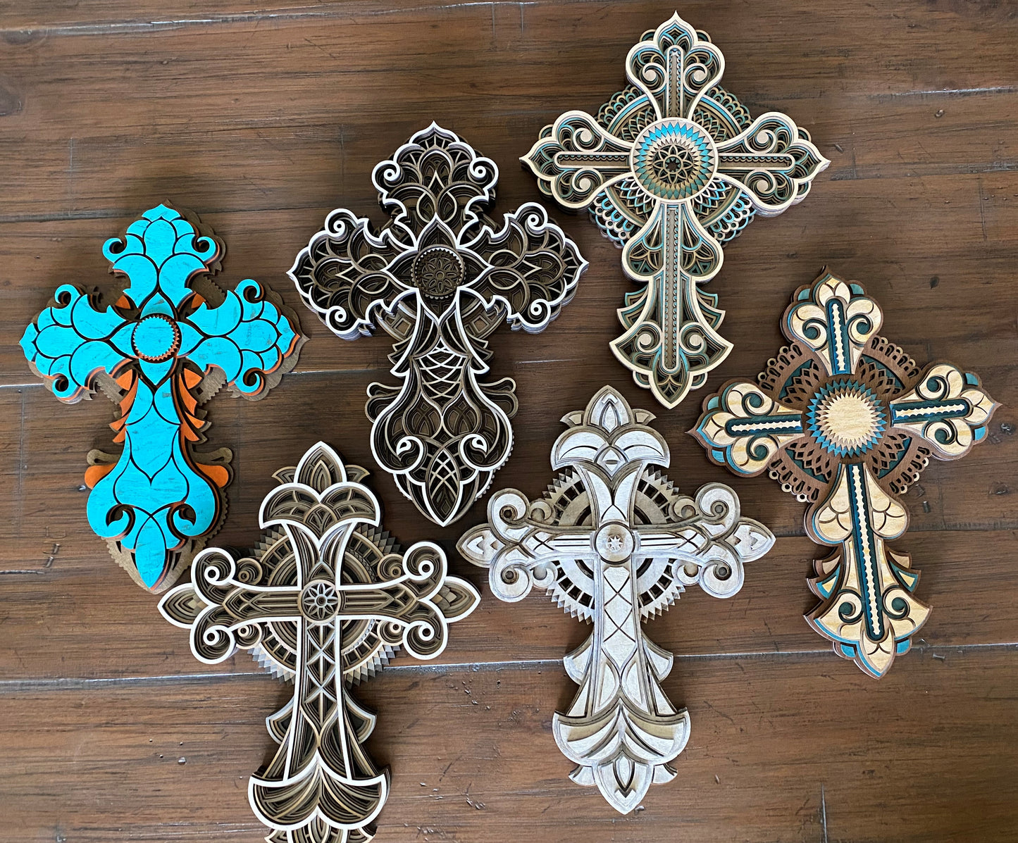 Mandala Wall Cross Display
