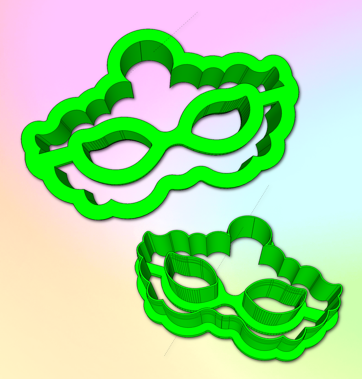 Mardi Gras Mask Cookie Cutter #3